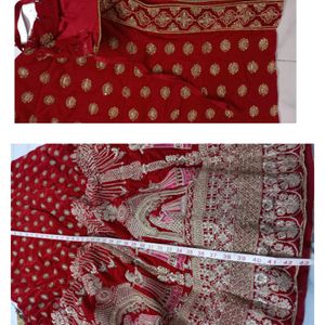 Royal Red Velvet Bridal Lehenga Set