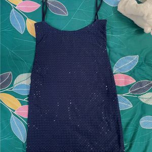 Sleeveless Beautiful Navy Blue Kurti