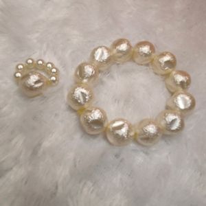 Big Pearl Bracelet With Ring