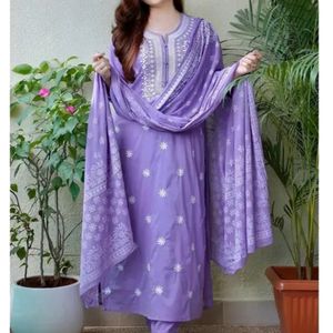 Embroidered Women 3 Piece Kurta Sets XXL