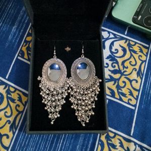 Silver Colour Earrings 😻🦋