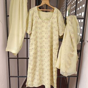 Lemon Yellow Kurta Suit