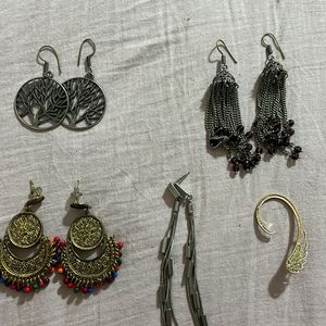 Set Of 5 Earrings