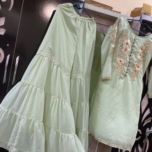 Georgette Full Gher Garara & Kurti