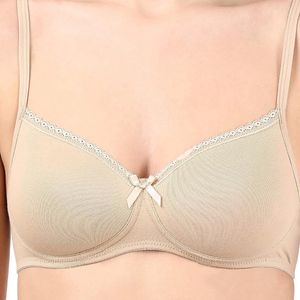 Beige Color Light Padded T-shirt Bra