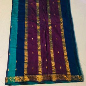 Multi Colour Cotton Silk Pure Gadwal Saree