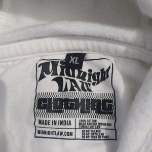 Midnight Law WHITE HOODIE ( Summer Offer)