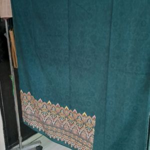 Dark Green Winter Pashmina Suit