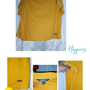 Mustard Yellow Crop Tshirt