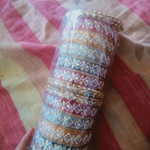 5 Pair Multi Choki Kada Set ( Bangles )