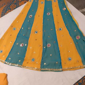 Semi Stitched Lahenga Choli Fabric And Dupatta