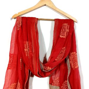 Red & Gold Dupatta (Women)