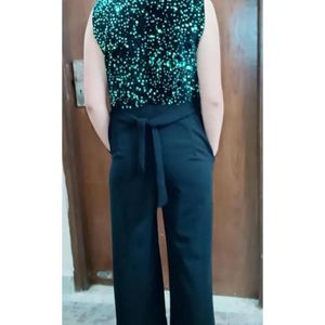 GREEN SEQUENCE JUMPSUIT