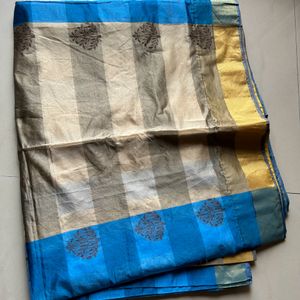 Combo Of 2 -Womens Blue and Coral Color Saree