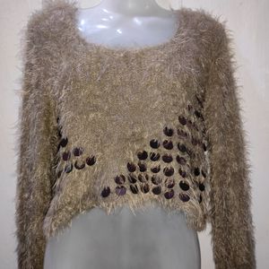 Soft Fur Crop Sweater
