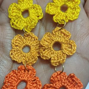 Yellow Mustard Orange Earrings