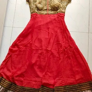 ❤️Peach anarkali l Bust 32