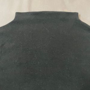 High Neck Charcoal Top