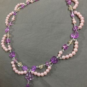 Fairy Purple And Pink Loop Necklace