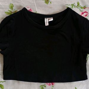 H&M Black Crop Top