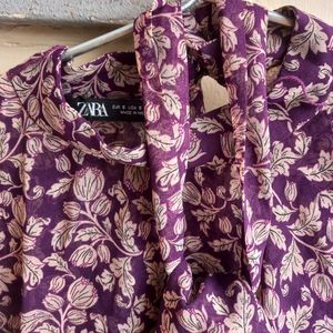 Mauve Printed Fashionable Top