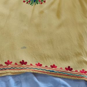 Pretty Kashmiri Embroidery Short Kurta