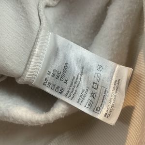 H&M White Hoodie With Side Insert Pockets. Size M, Condition Good.