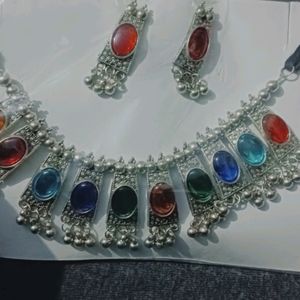 Multicolored Oxidised Jwellery