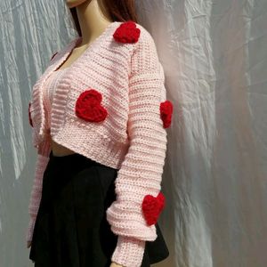 Crochet Herzen Cardigan Set XS/S♥️