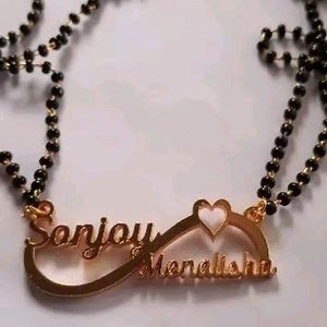 Name locket and mangalsutra write your