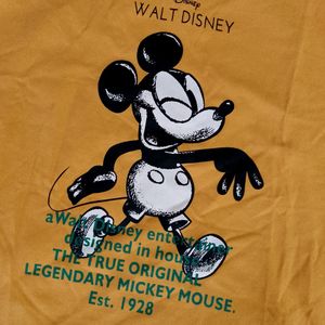 Yellow Crop Mickey Tshirt