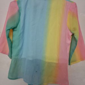 Tie-up pastel shirt .