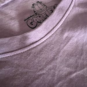 Lavender Drop Shoulder Baggy T Shirt