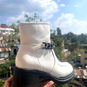 Imported White Boots