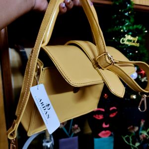 Yellow Leather Handbag