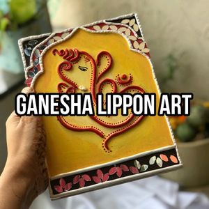 Handmade Ganesha Lippan Mirror Art | Home Decor|