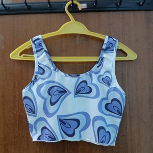 PRICE DROP!! Cute SSS Heart Printed Crop Top