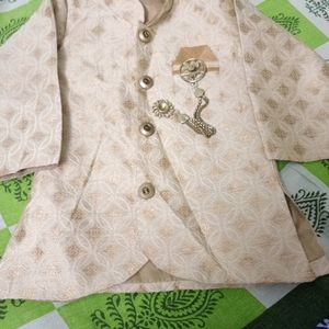 Golden Cream Colour Sherwani