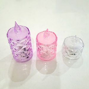 Fancy Diamond Crystal Candle LED Light Set Of 3