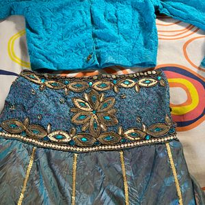 Blue Lehenga For Navratri And Marriage