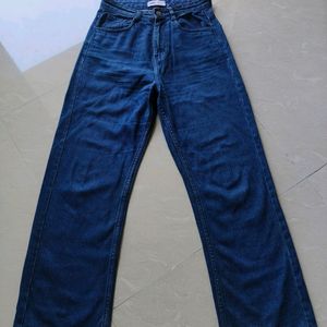 Zara Dark Blue Straight Fit Jeans