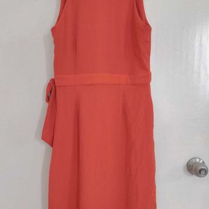 A Line Wrap Dress With Pockets