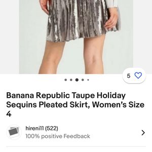 Banana Republic Sequins Skirt (waist:30-32)