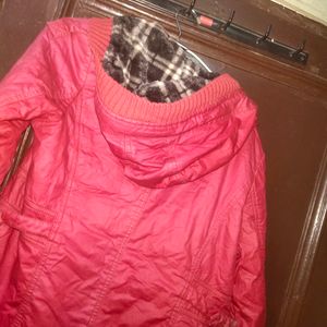 Red Jacket Hoody Korean Winter