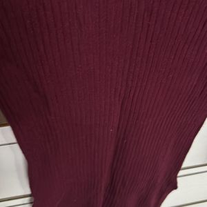 V-neck Burgundy Sweater