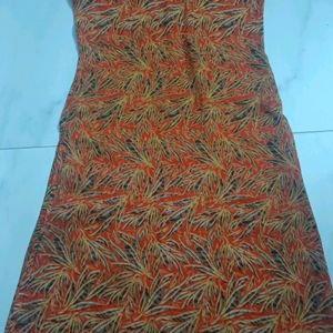 Catchy Orange Cotton Kurti