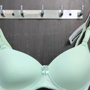 pastel green bra