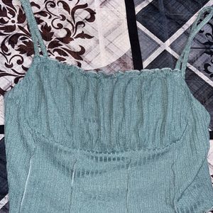 Sea green crop top