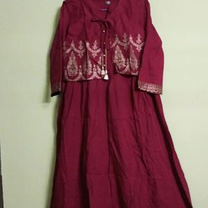 New/Unused A Line Kurti With Jacket