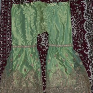 Green Colour Sharara Suit With Dupatta😍